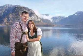 Emily Jeitler 2009 graduate and her husband in Austria